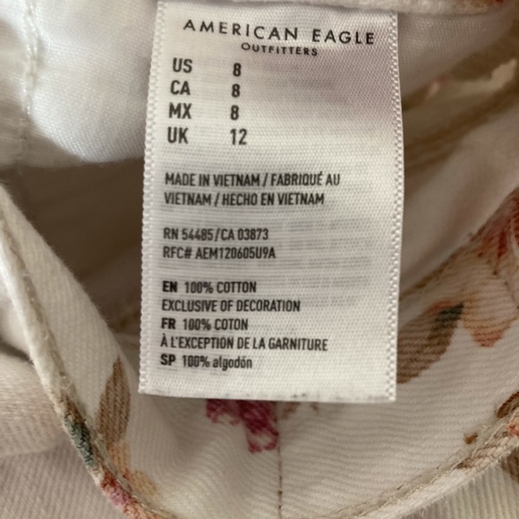 American Eagle Floral High Waist Denim Jean Shorts - Picture 5 of 6